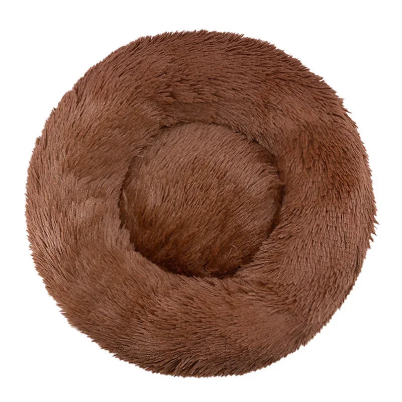 Lit rond moelleux pour chien et chat – Peluche douce et chaude, du 40 au 60 cm
