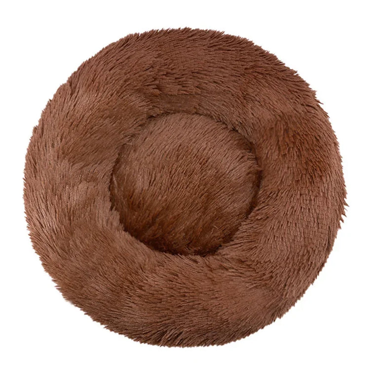 Lit rond moelleux pour chien et chat – Peluche douce et chaude, du 40 au 60 cm