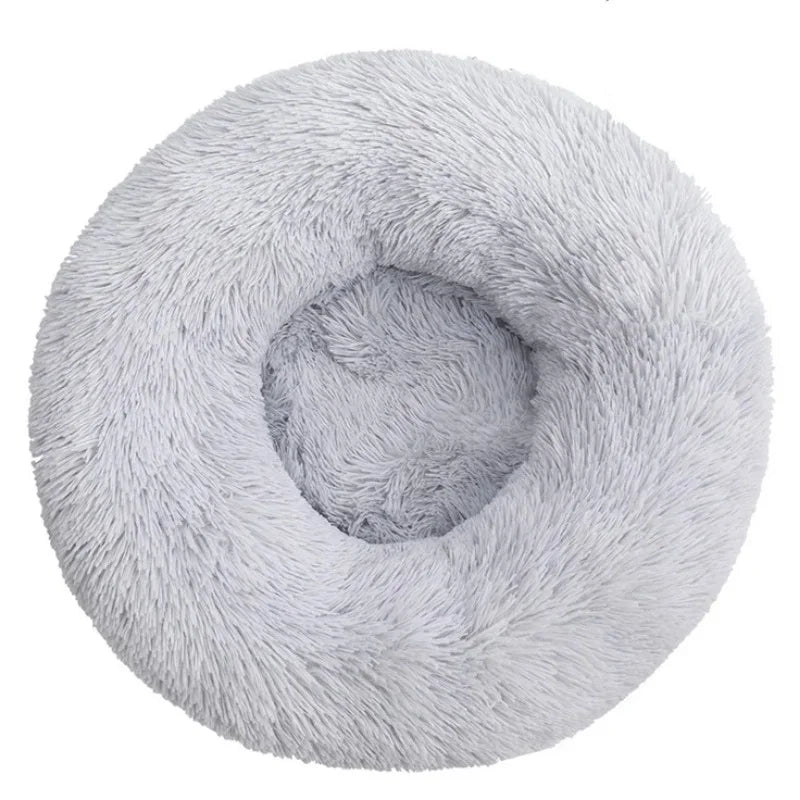 Lit rond moelleux pour chien et chat – Peluche douce et chaude, du 40 au 60 cm