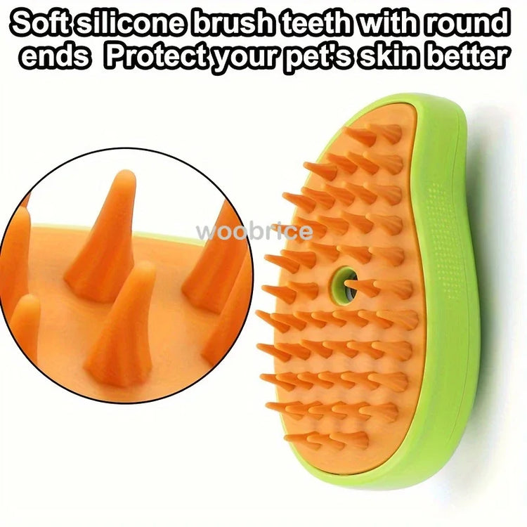 Picots en silicone souple à bouts arrondis de la brosse vapeur pour animaux